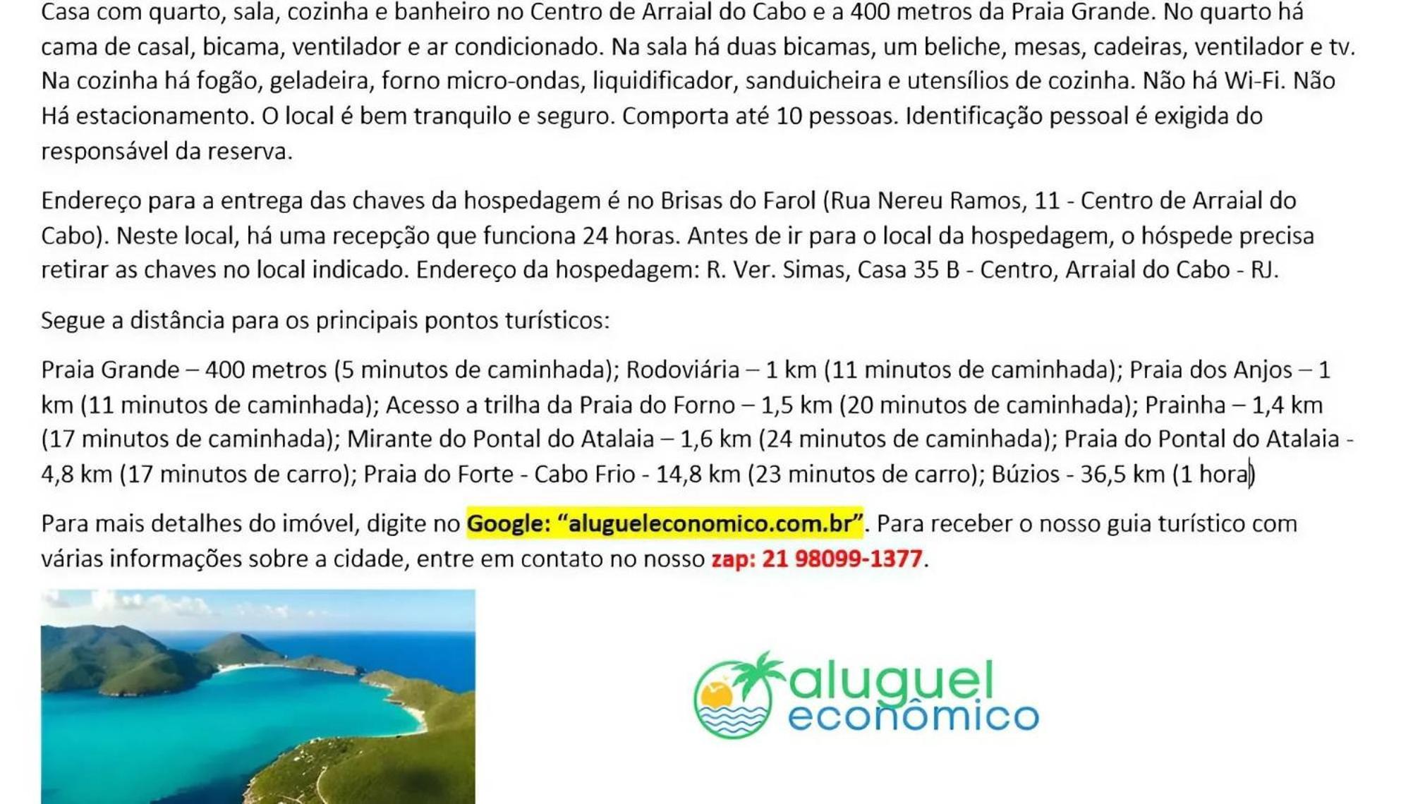 Casa - Centro - Arraial Do Cabo - Aluguel Economico Vila Exterior foto